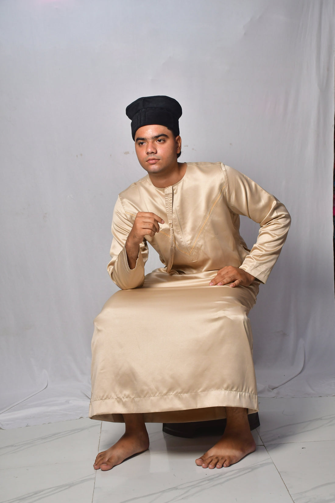 Indian Shiny Fabric | Golden