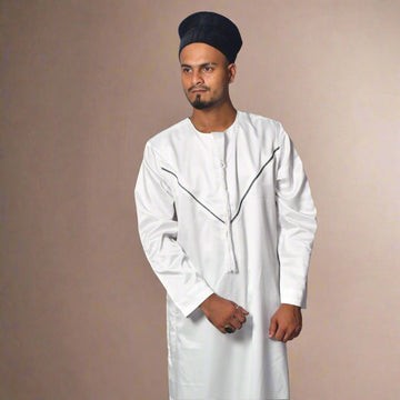 Indian Shiny Fabric | White