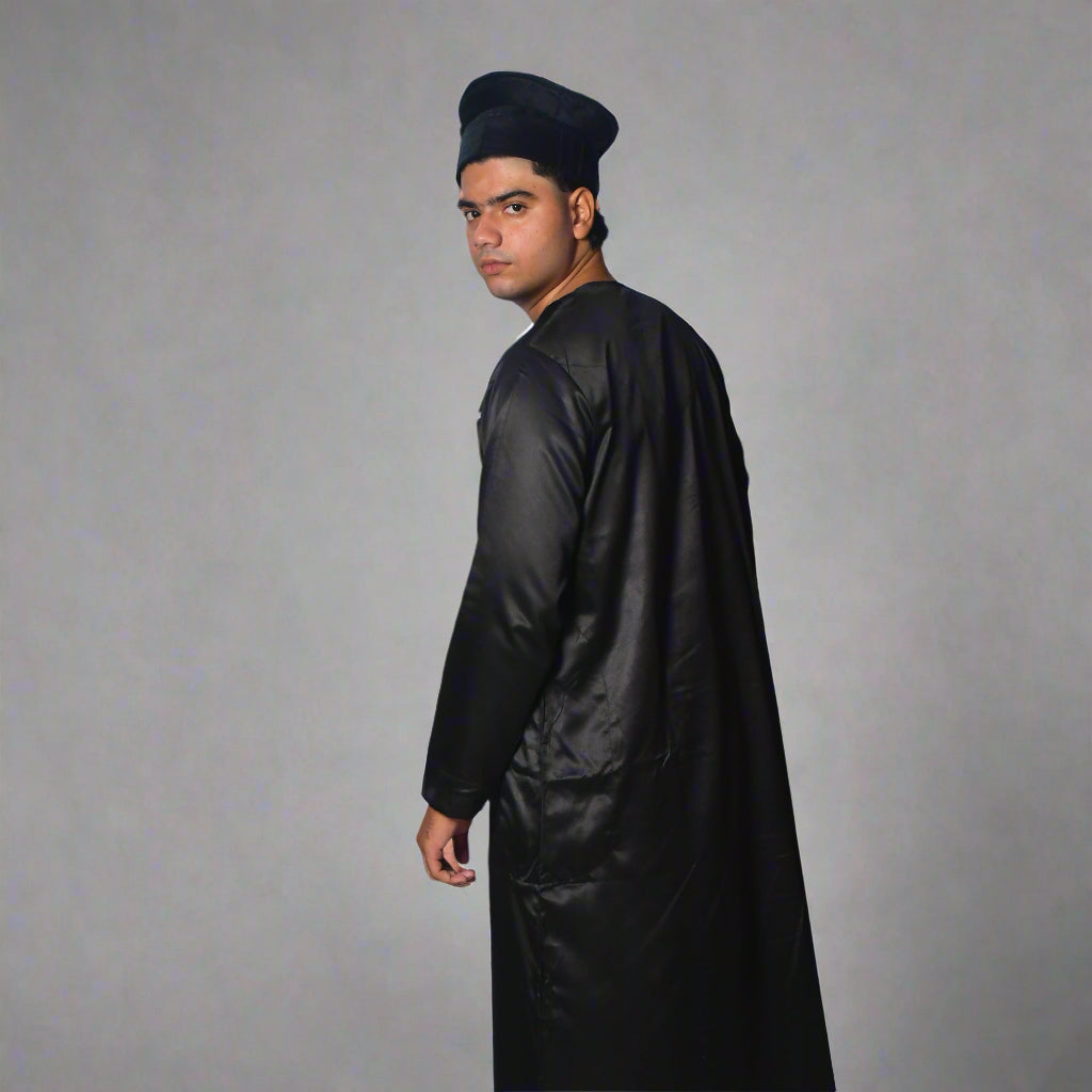 Indian Shiny Fabric | Black