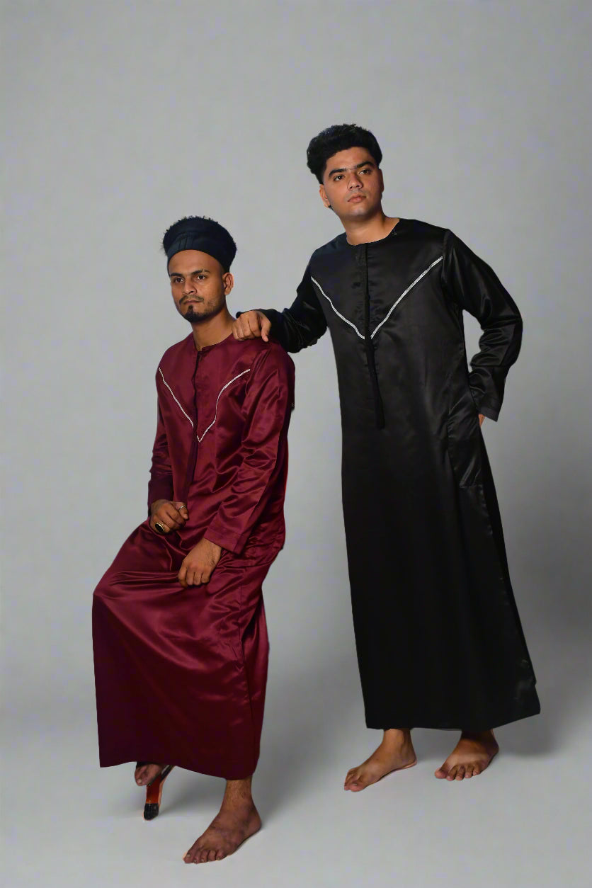 Indian Shiny Fabric | Dark Maroon